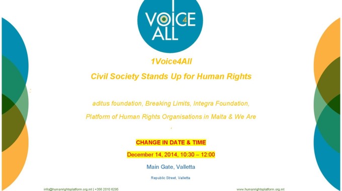 1Voice4All – Change In Date & Time